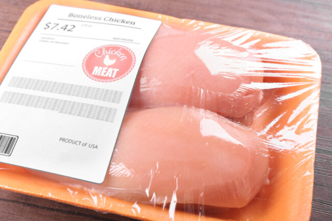 Packaged chicken