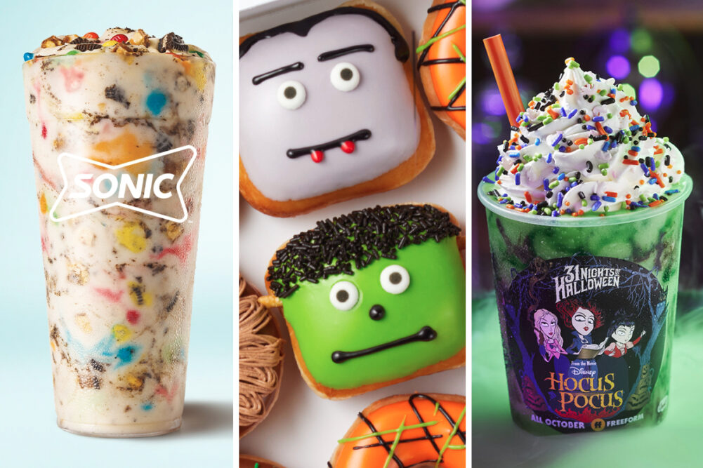 Sonic Trick or Treat Blasts, Krispy Kreme Scary Sweet Monster Doughnuts and Carvel Hocus Pocus Shake