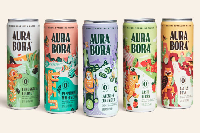 Aura Bora herbal sparkling water