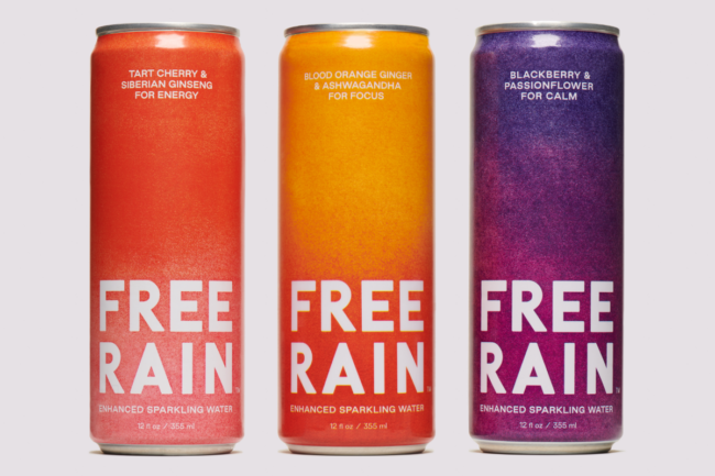 Free Rain enhanced sparkling waters