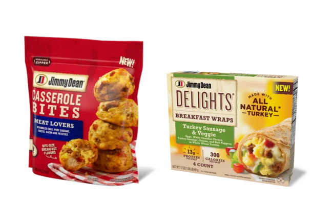 Jimmy Dean casserole bites and breakfast wraps