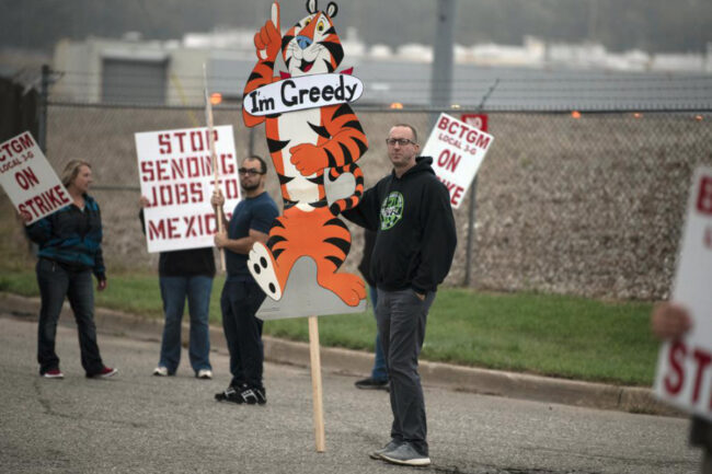 Kellogg workers on strike