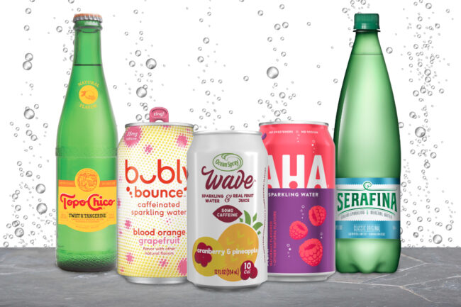 New sparkling water beverages