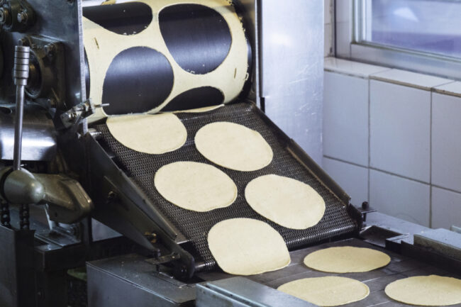 Tortilla manufacturing line