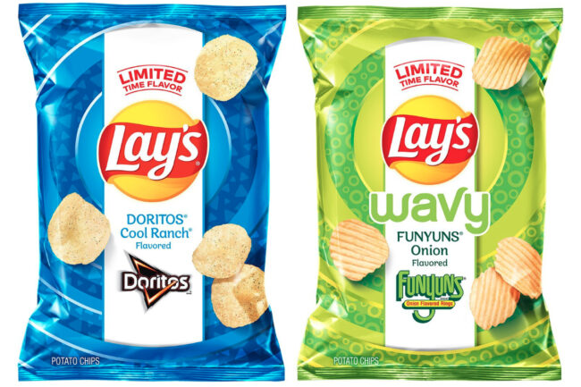 Lay’s Doritos Cool Ranch and Lay’s Wavy Funyuns Onion