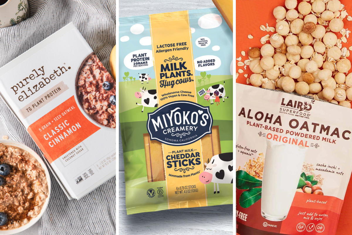 New products featuring plant protein from Purely Elizabeth, Miyoko's Creamery and Laird Superfood