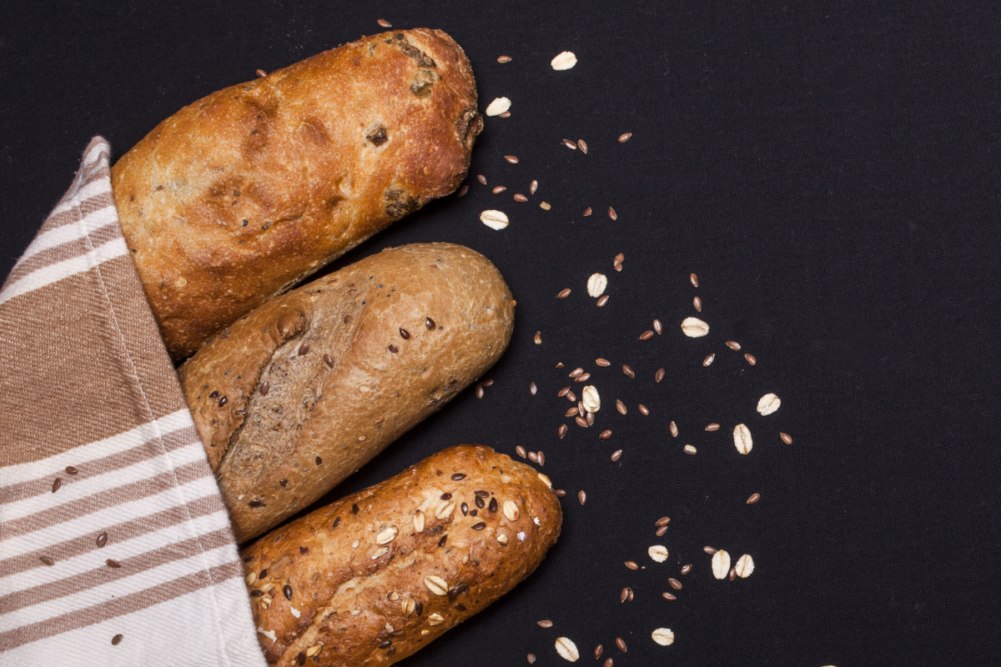 Whole grain baguette breads