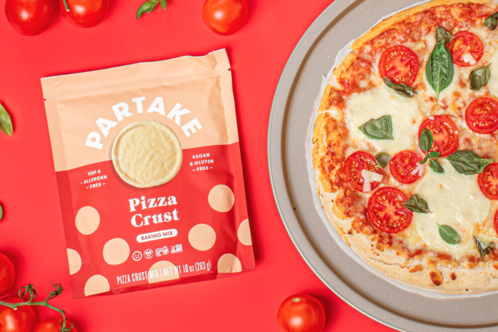 Partake Foods pizza crust baking mix