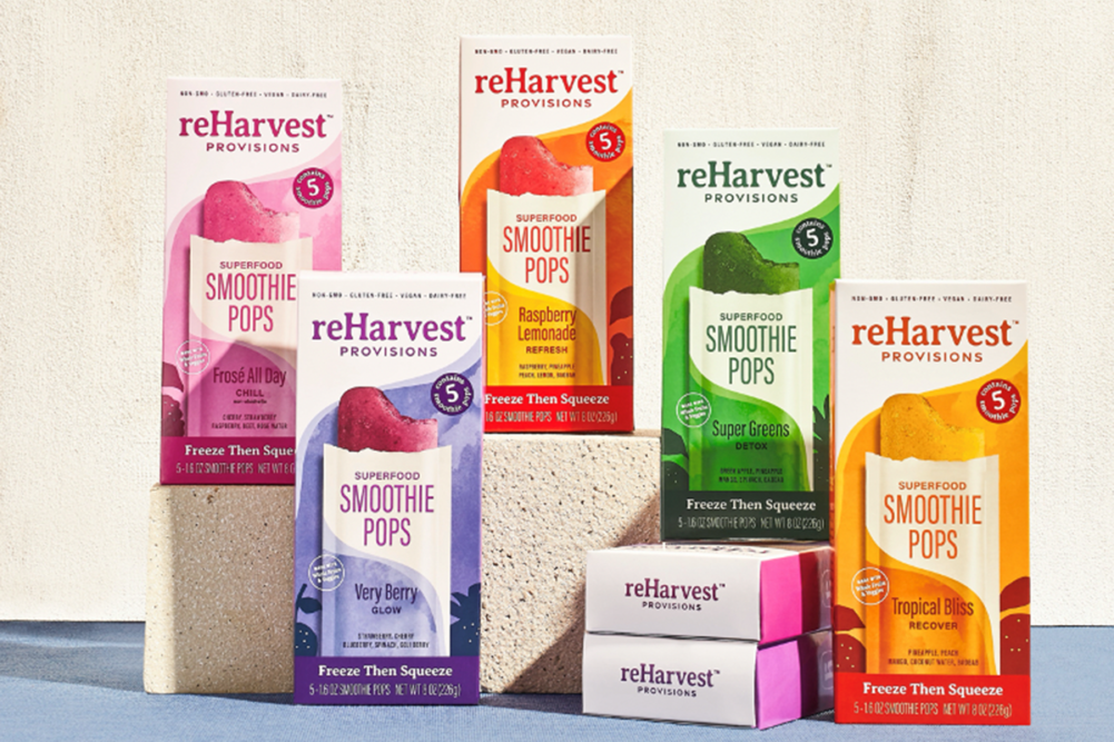 of single-serve smoothies formulated with rescued produce fromReHarvest Provisions