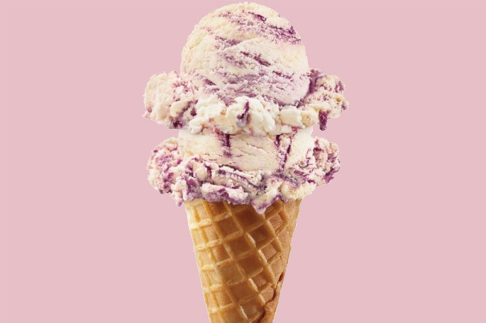 Blueberry pancake ice cream