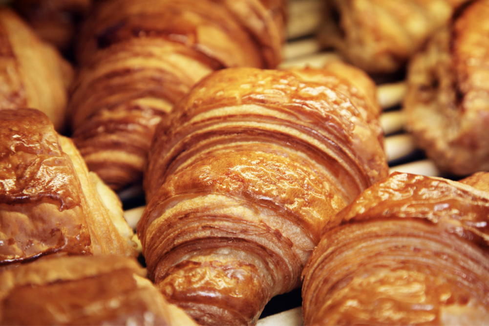 fresh-baked croissants 