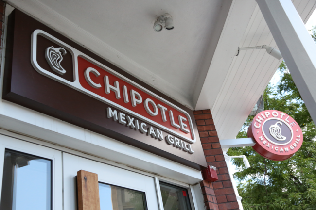 Exterior of Chipotle at Brown University