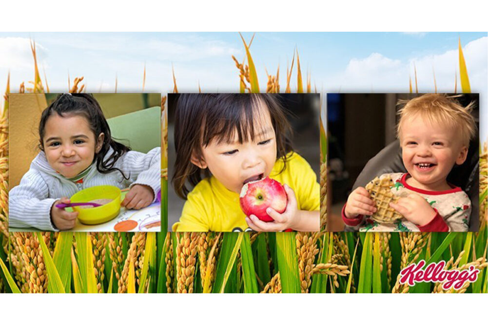 Children with food