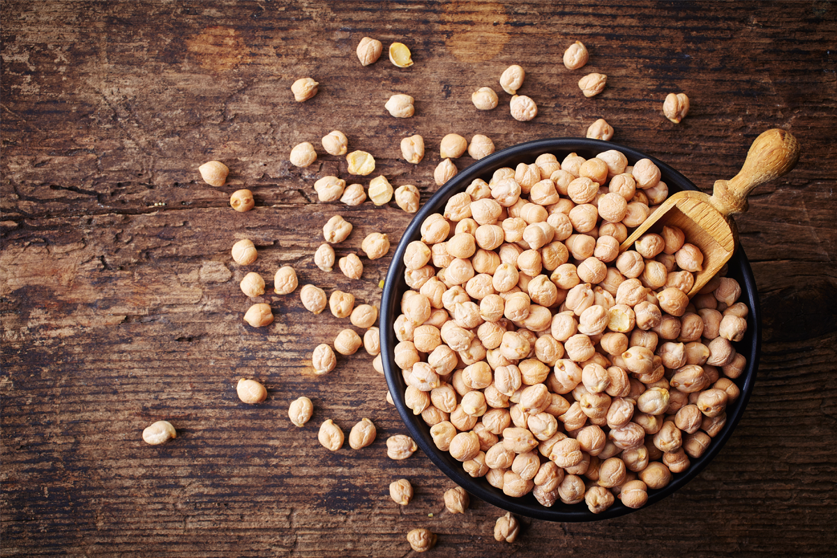 Chickepeas on a table