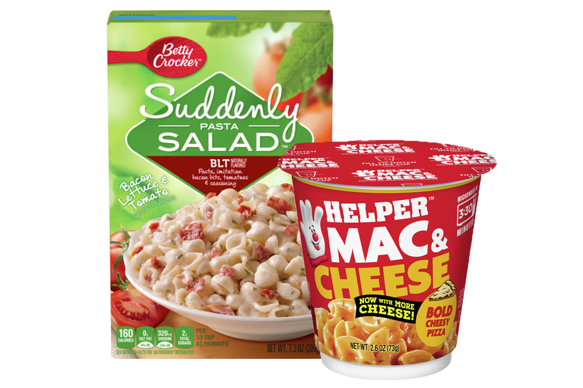 Hamburger Helper and Suddenly Salad products