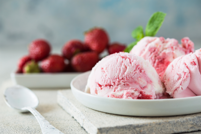 Strawberry ice cream