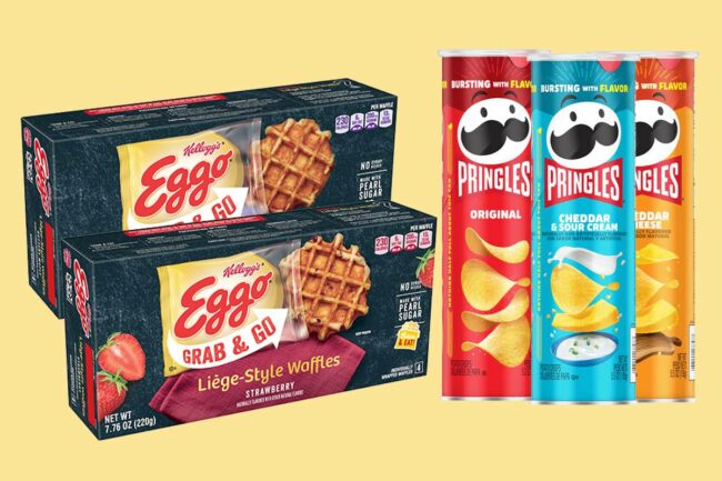 Kellogg's Eggo Waffles and Pringles