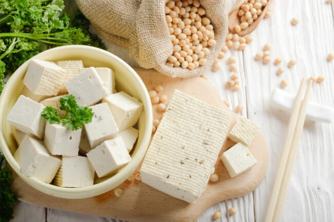 Tofu in a bowl