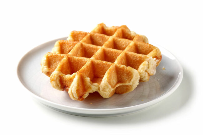 Belgian waffles on a plate