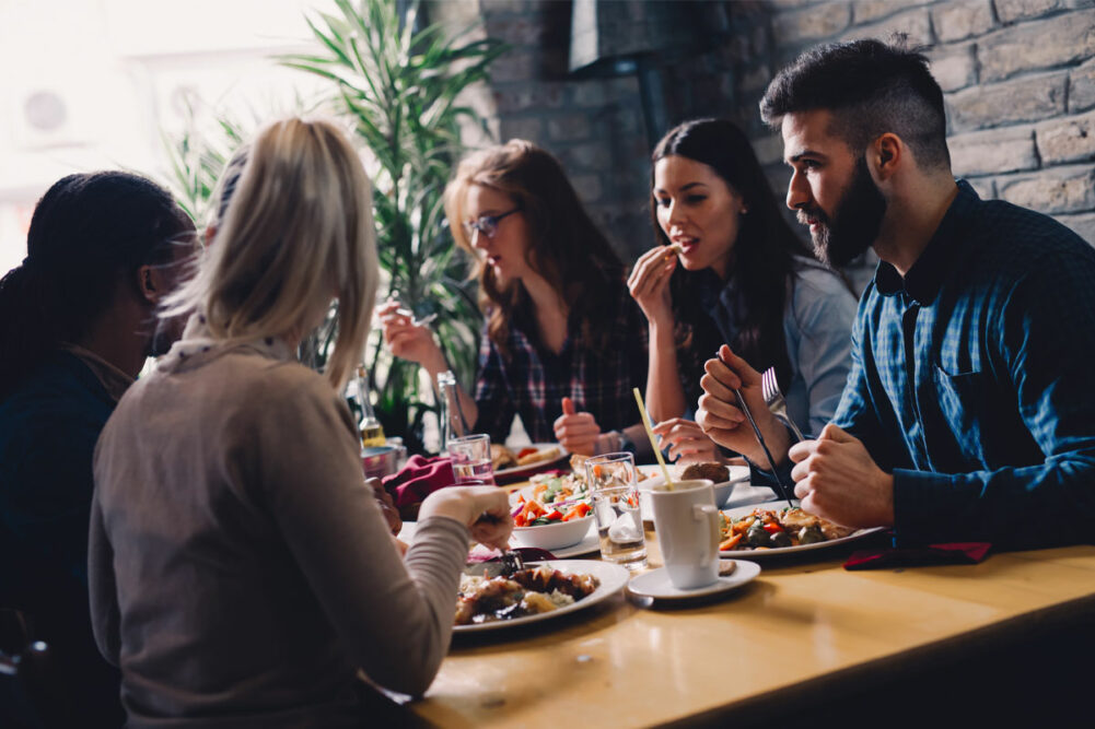 People at a restaurant