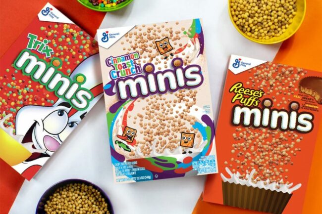 General Mills minis cereals