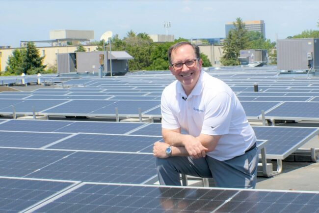 Sunopta installing solar panels