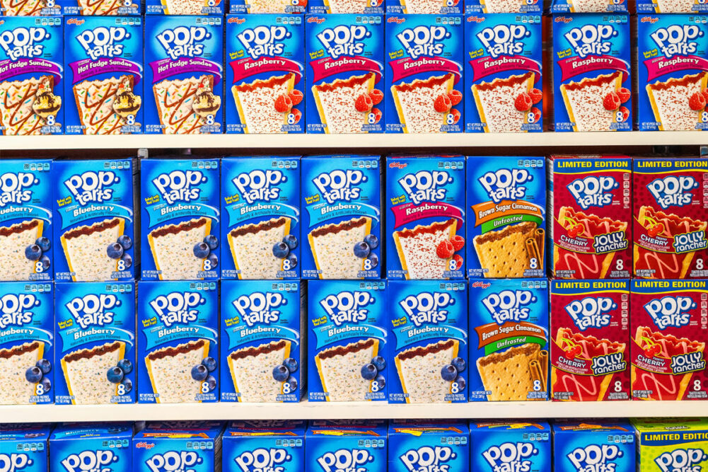 Pop-Tarts on shelves