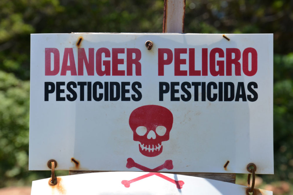Pesticide danger sign
