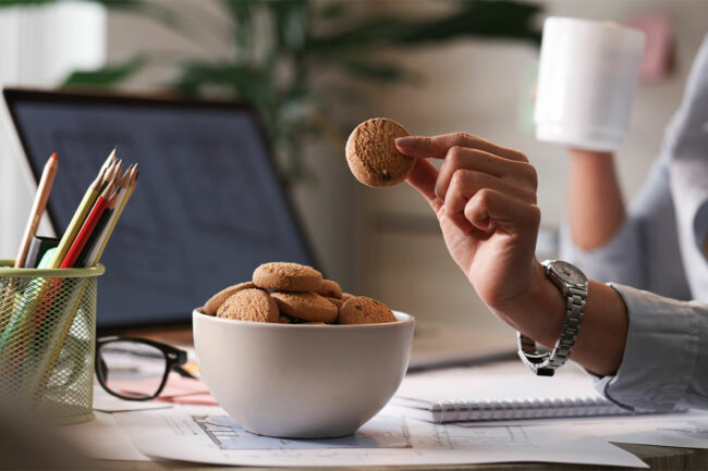 Snacking while working