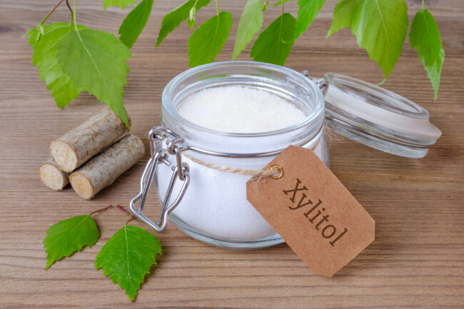 Xylitol in a jar