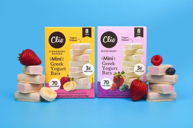 Clio mini Greek yogurt bars dipped in yogurt.jpg