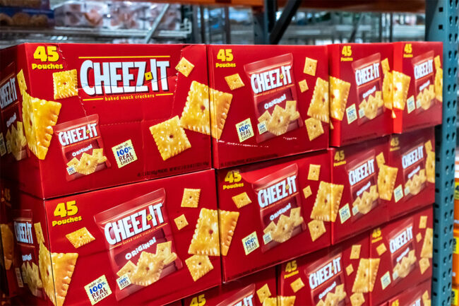 Cheez Its on shelf