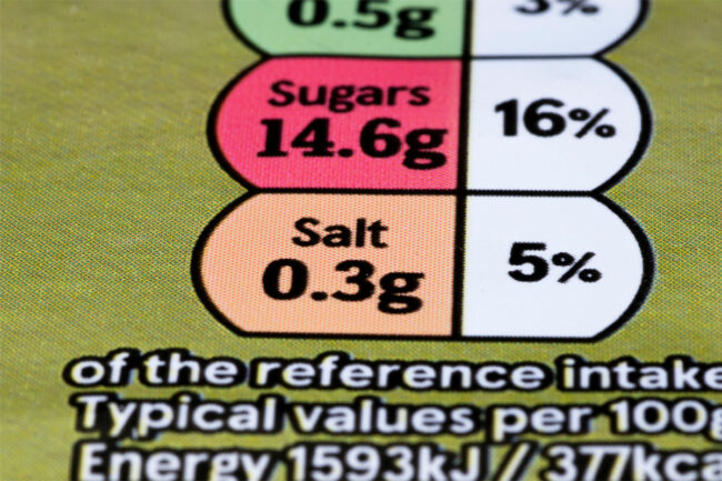 Sugar label