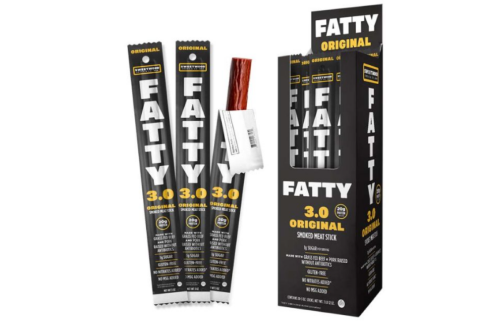 Fatty smoked meat sticks