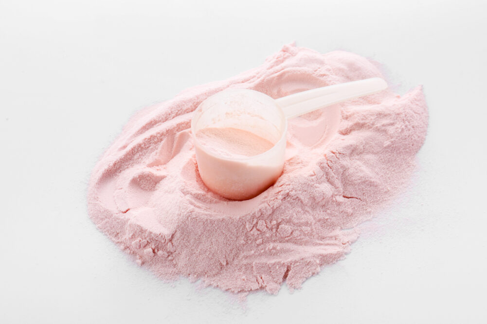 pink protein powder