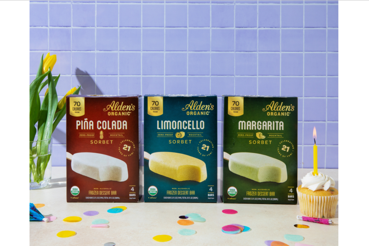 Alden’s Organic debuts sorbet bars